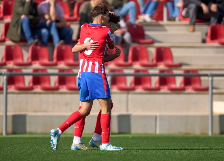 Los jugadores del Atlético celebran el gol de Sergio Esteban (Jesús Aguado/Diario AS)