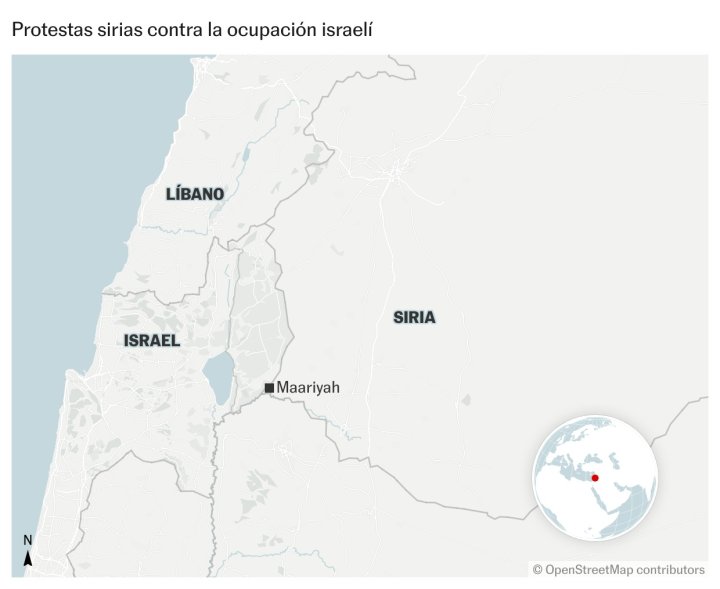 Protestas sirias contra la ocupación israelí