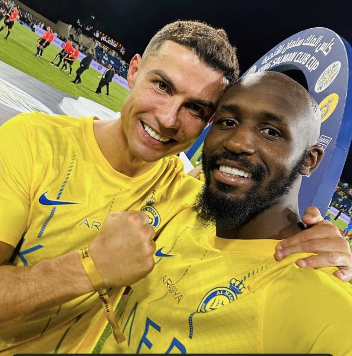 Nassr's Ivorian midfielder #06 Seko Fofana is marked by Hilal's Serbian midfielder #22 Sergej Milinkovic-Savic during the 2023 Arab Club Champions Cup final football match between Saudi Arabia's Al-Hilal and Al-Nassr at the King Fahd Stadium in Taif on August 12, 2023. (Photo by AFP)