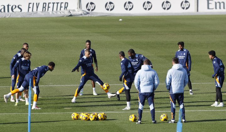 Entrenamiento del Real Madrid del 2 de enero de 2025