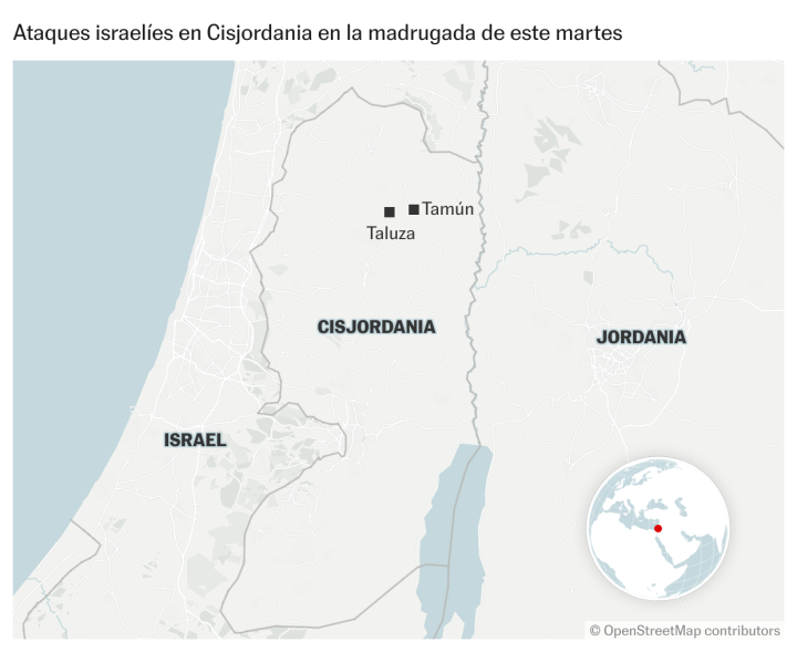 Ataques israelíes en Cisjordania en la madrugada del martes 7 de enero de 2025