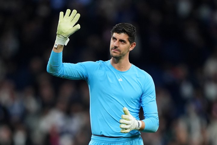 Courtois durante un partido con el Madrid.