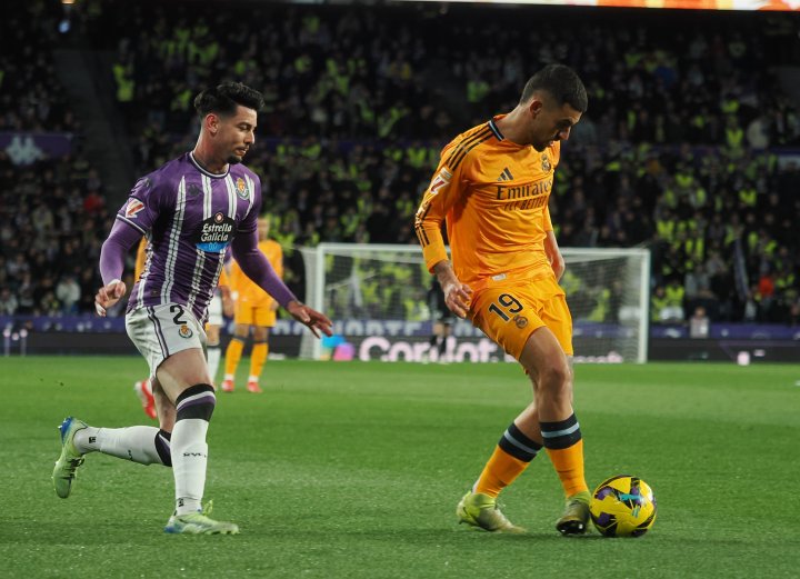 Ceballos durante el partido contra el Valladolid