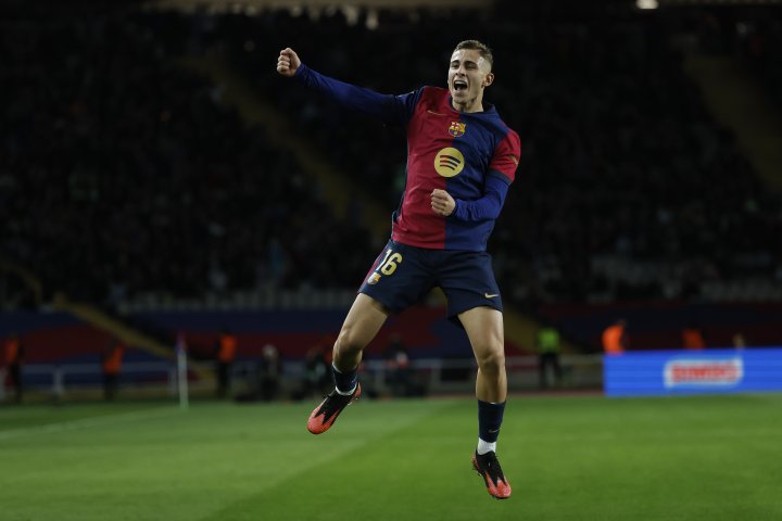 Fermn celebra un gol contra el Valencia