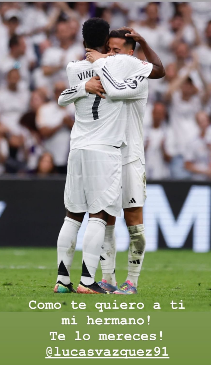 Vinicius se rinde a Lucas: "Te quiero, mi hermano"