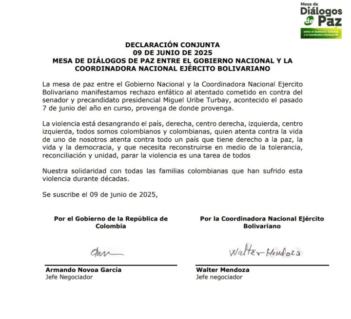 Comunicado de la Coordinadora Nacional Ejército Bolivariano