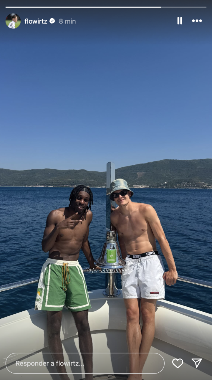 Wirtz y Frimpong juntos de vacaciones