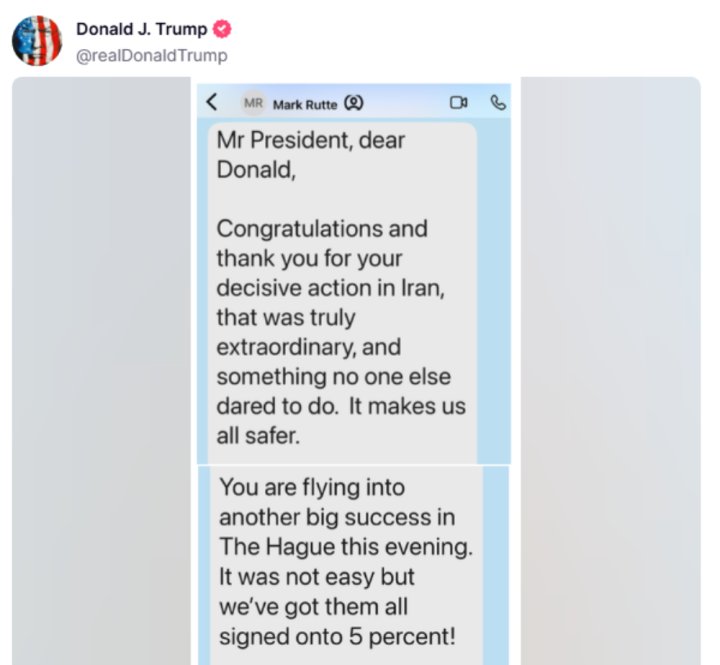 Conversación Trump Rutte
