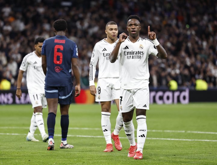 22/01/25 PARTIDO CHAMPIONS LEAGUE
FASE GRUPOS JORNADA 7
REAL MADRID - RED BULL SALZBURG SALZBURGO
QIUNTO GOL VINICIUS 5-0
