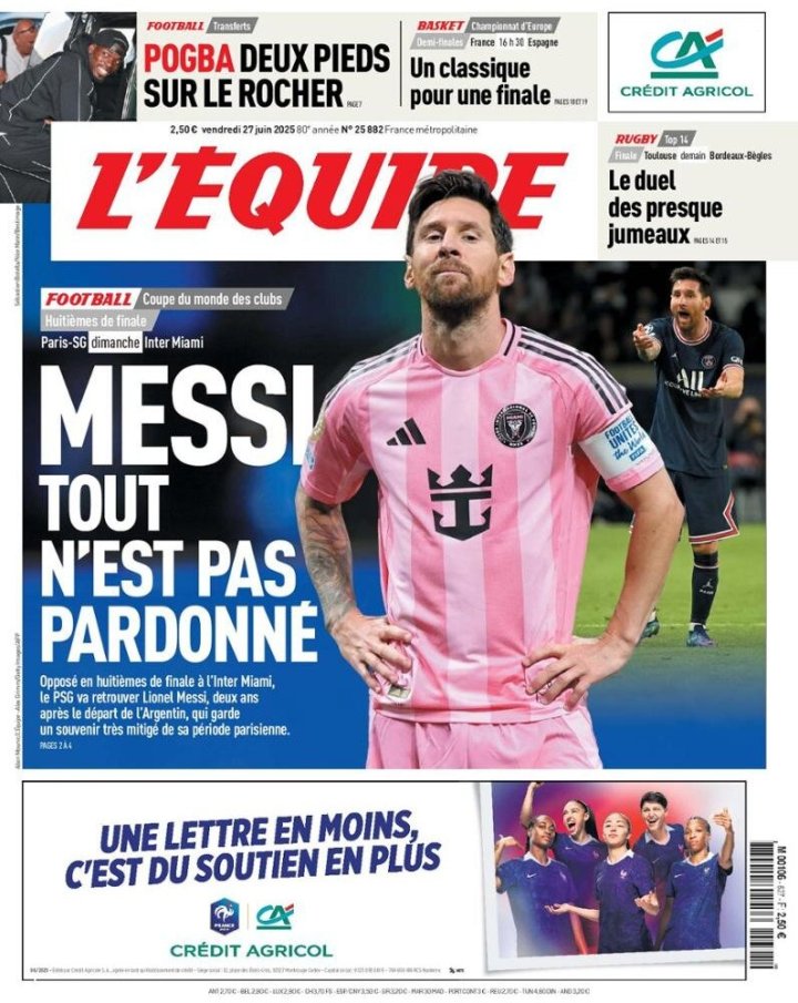 En Francia se acuerdan de Messi