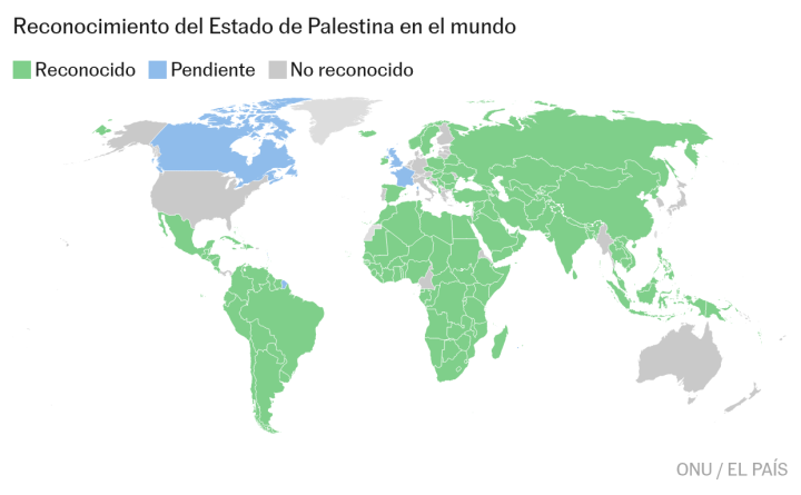 Países del mundo que reconocen el Estado Palestino