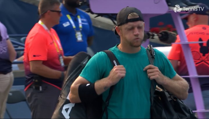 Davidovich tras finalizar el partido.