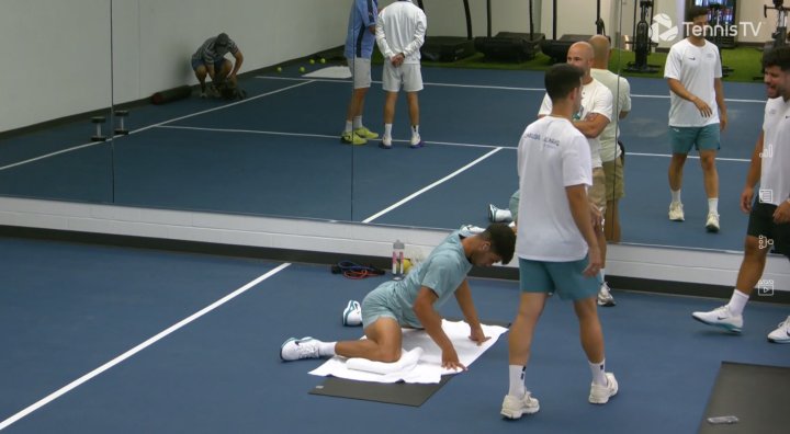 Alcaraz ya se ejercita