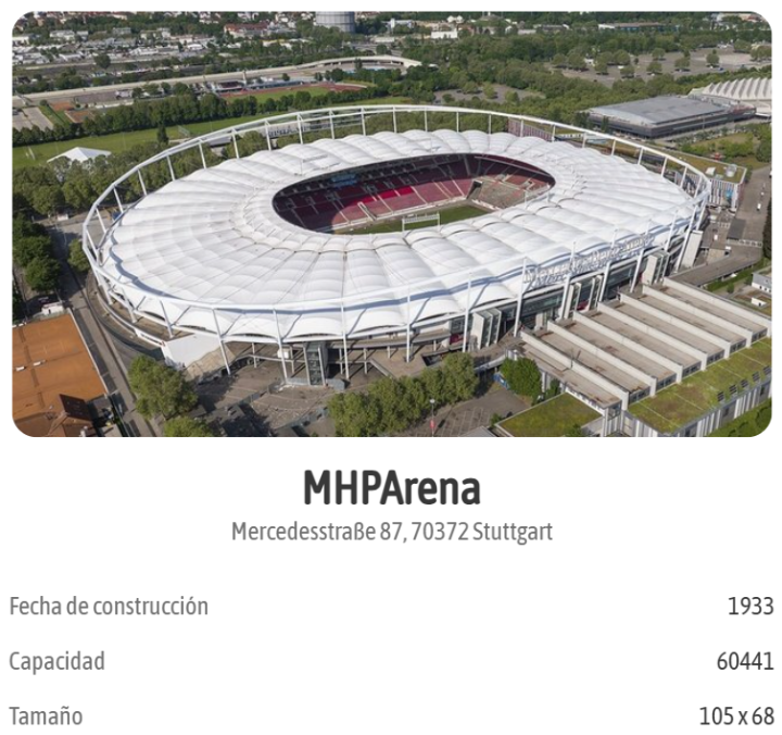 La peculiaridad del dia de hoy: el Stuttgart, local