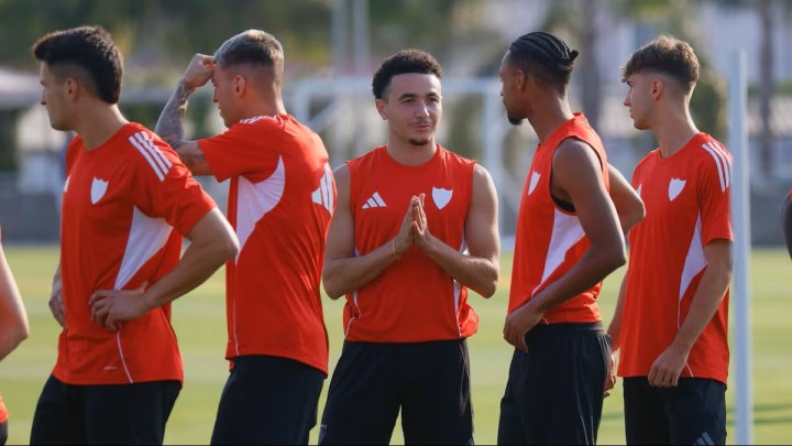 Jugadores del Sevilla. 