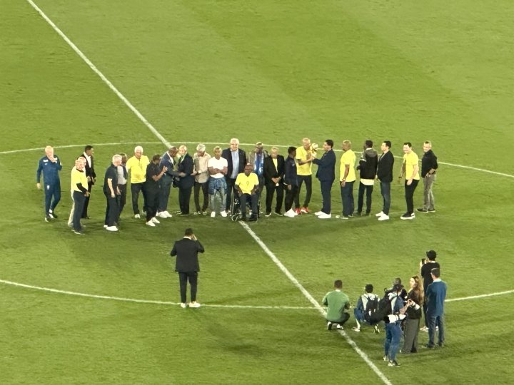 Homenaje para los campeones del mundo en Brasil