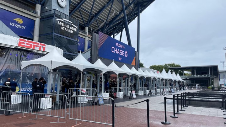 Exteriores de la Arthur Ashe a pocas horas de la final del US Open
