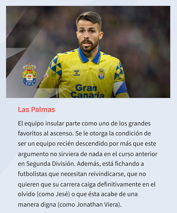 Y otro 'trocito' de la Guía Especial de AS para LaLiga Hypermotion: Las Palmas