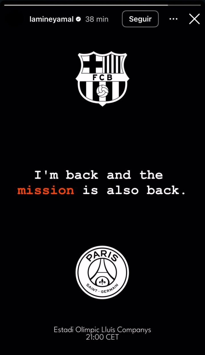 Estoy de vuelta en la misión y él/ella también lo está