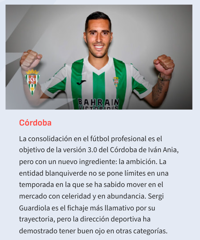 Y otro 'trocito' de la Guía Especial de AS de Segunda: Córdoba