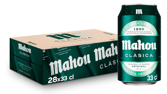 ‘Pack’ de 28 latas de Mahou Clásica