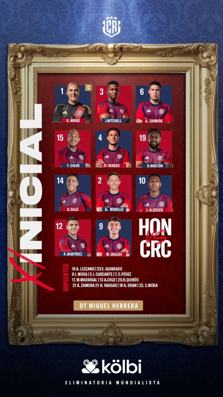 XI inicial de Costa Rica