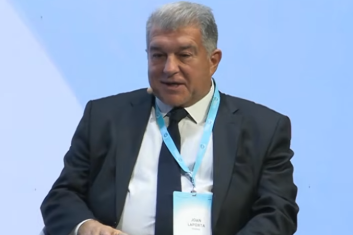 El presidente del Fútbol Club Barcelona, Joan Laporta