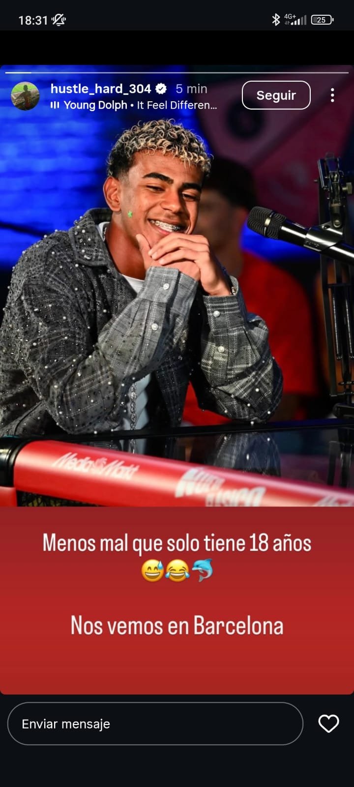 Storie del padre de Lamine en Instagram