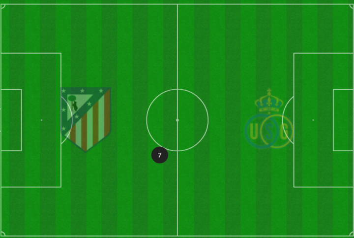 Posición media de Griezmann / OPTA