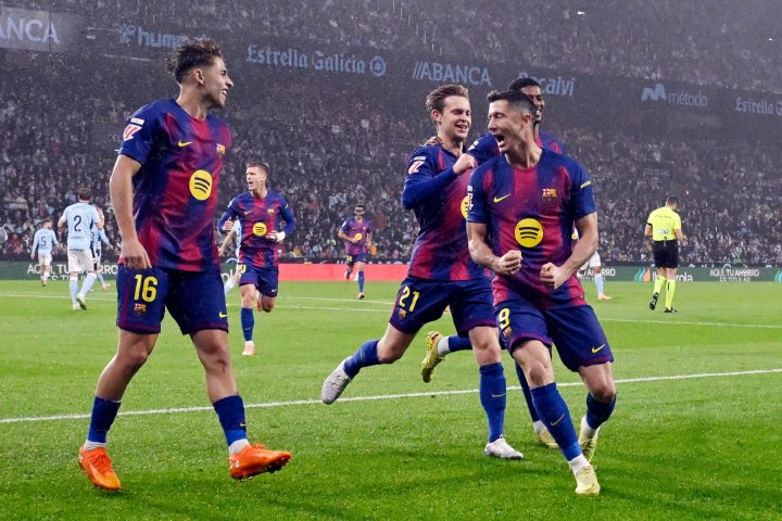 Lewandowski celebra un gol