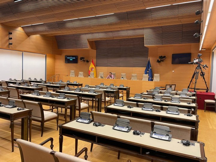 La sala Prim del Congreso, este lunes.