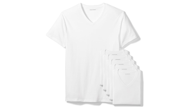 Camiseta interior Amazon Basics (‘pack’ de 6)