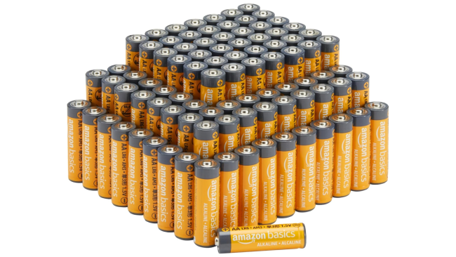 Paquete de 100 pilas alcalinas Amazon Basics