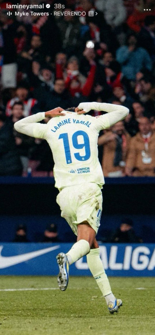 Lamine, en Instagram