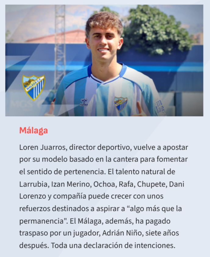Un 'trocito' de la Guia Especial de AS de Segunda: Málaga CF