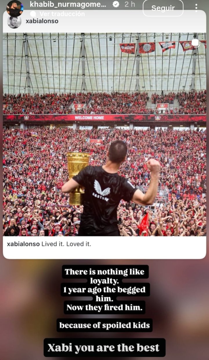 Khabib se pronuncia sobre el adiós de Xabi