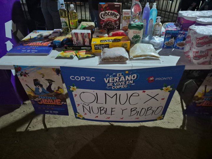 Instalan centro de acopio en las afueras de El Patagual, donde se realiza el Festival del Huaso de Olmué