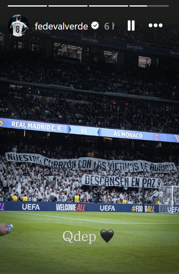 Valverde y su gesto con las víctimas de Adamuz