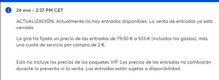 Captura de Ticketmaster a las 14:40