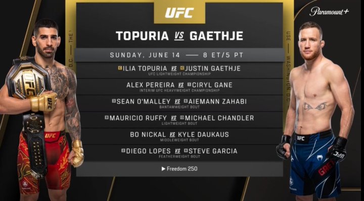 Cartelera UFC Casa Blanca.