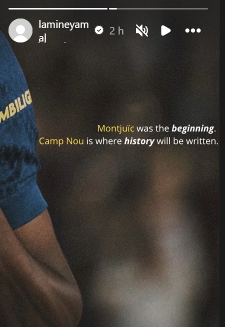 Arenga de Lamine: "El Camp Nou será donde la historia se escriba"