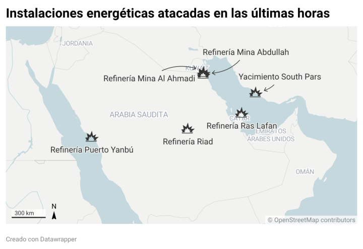 Mapa | Instalações de energia atacadas nas últimas horas