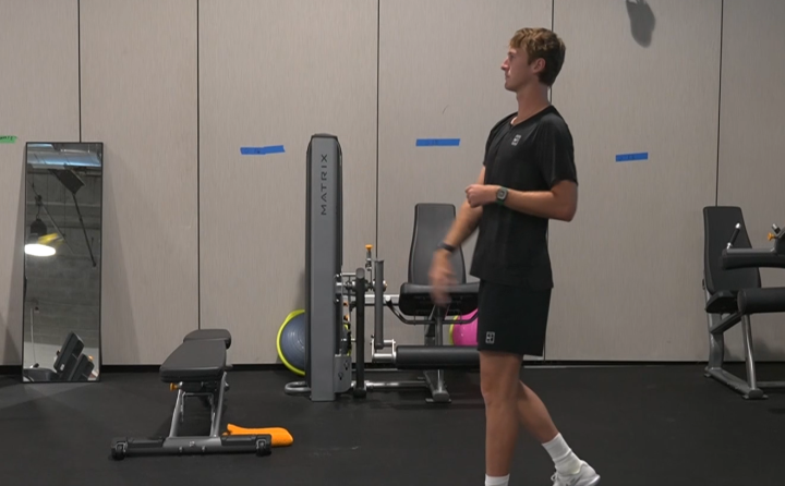 Korda, en el calentamiento.