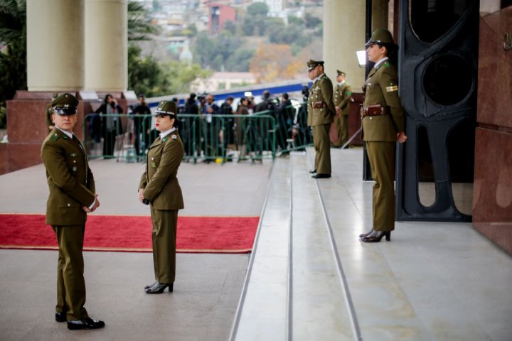 Carabineros se despliega en el Congreso Nacional de cara a la Cuenta Pública de Kast