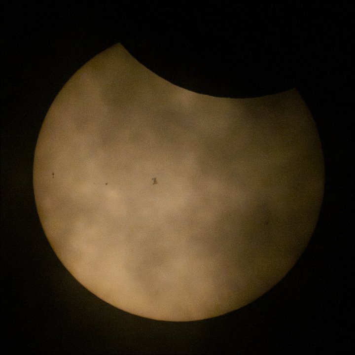 Eclipse solar total desde la Estación Espacial Internacional.