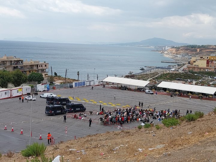 El aparcamiento en Loma Colmenar,